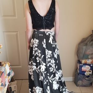 2 piece formal dress